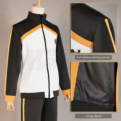 Re:Zero - Natsuki Subaru, Cosplay Costume Embroidery Full Zip Tracksuit Elastic Pants