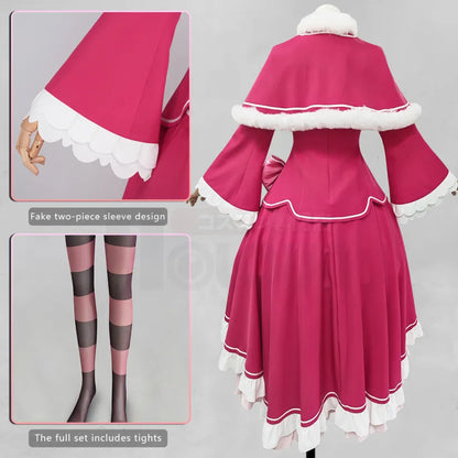 Re:Zero - Beatrice, Cosplay full Outfit (Top, Shawl, Waist bowknot, Skirt&Deco, Hair Accessories, Tights, Collar Accessory)