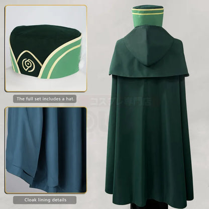 Re:Zero - Otto Suwen, Cosplay full Outfit (Umhang, Mantel, Hose, Oberteil, Hut, Hüfttaschen, Fliege, Gürtel)