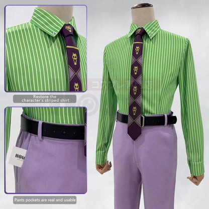 Jojo's Bizarre Adventure - Kira Yoshikage, Cosplay full outfit (Anzug, Hemd, Hose, Krawatte, Gürtel)