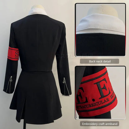 Persona 3 - Gekkoukan High School Uniform (Aegis), Cosplay full costume (Rock, Hemd, Mantel, Armband, Fliege)