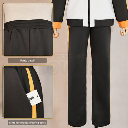 Re:Zero - Natsuki Subaru, Cosplay Costume Embroidery Full Zip Tracksuit Elastic Pants