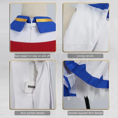 Umamusume - Tokai Teio Cosplay, full outfit (Top, Skirt, Shawl, Shoulder decoration, Belt, Bow tie, Headdress, Gloves)
