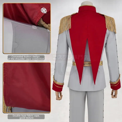 Persona 5 - Crow Prince suit (Akechi Goro) Cosplay, Mask + full costume (Top, Pants, Cape, Belt)