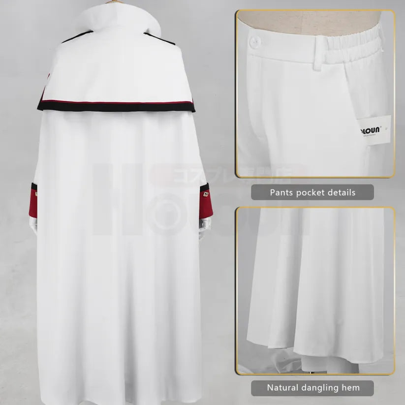 Re:Zero - Julius Juukulius, Cosplay full Outfit (Umhang, Mantel, Hose, Hemd, Schultergurt, Metallketten, Gürtel, Handschuhe)