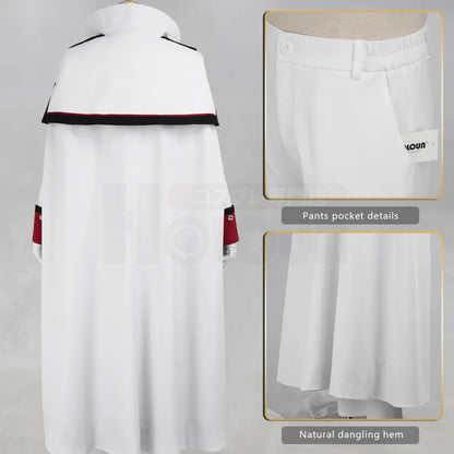 Re:Zero - Julius Juukulius, Cosplay full Outfit (Umhang, Mantel, Hose, Hemd, Schultergurt, Metallketten, Gürtel, Handschuhe)