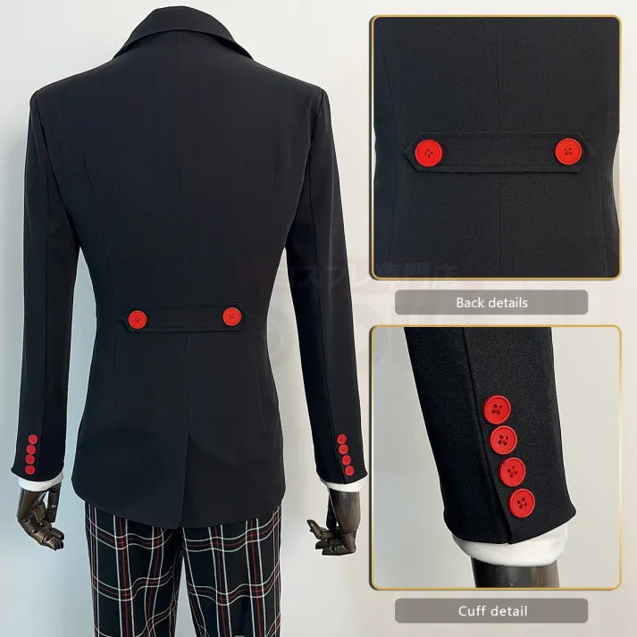 Persona 5 - School Uniform (Ren Amamiya, Joker) Cosplay, full costume (Coat, Top, Badge, Pants)