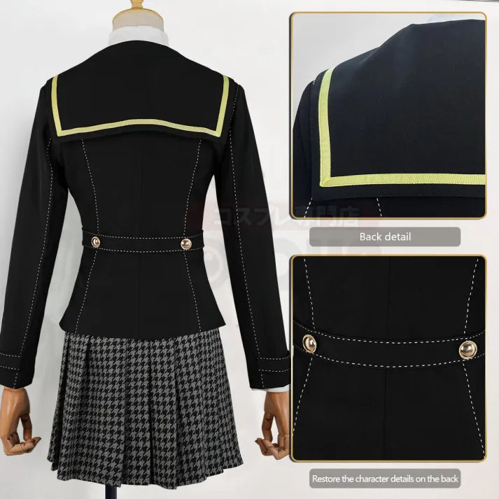 Persona 4 - School Uniform (Kujikawa Rise) Cosplay, full costume (Coat, Top, Skirt, bow-knot)