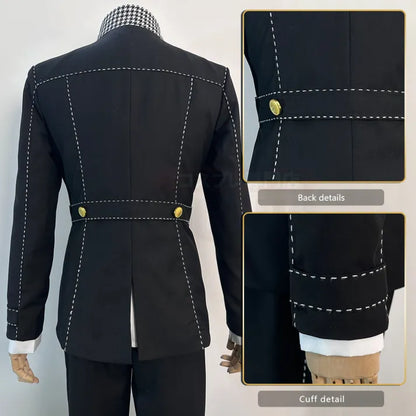 Persona 4 - School Uniform (Yu Narukami) Cosplay, full costume (Coat, Shirt, Pants, Brooch)