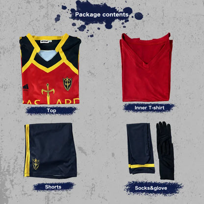 Blue Lock - Michael Kaiser Cosplay, Season 3 Blue Lock Football full Outfit (Shirt, Shorts, Inner shirt, Socks&Glove)