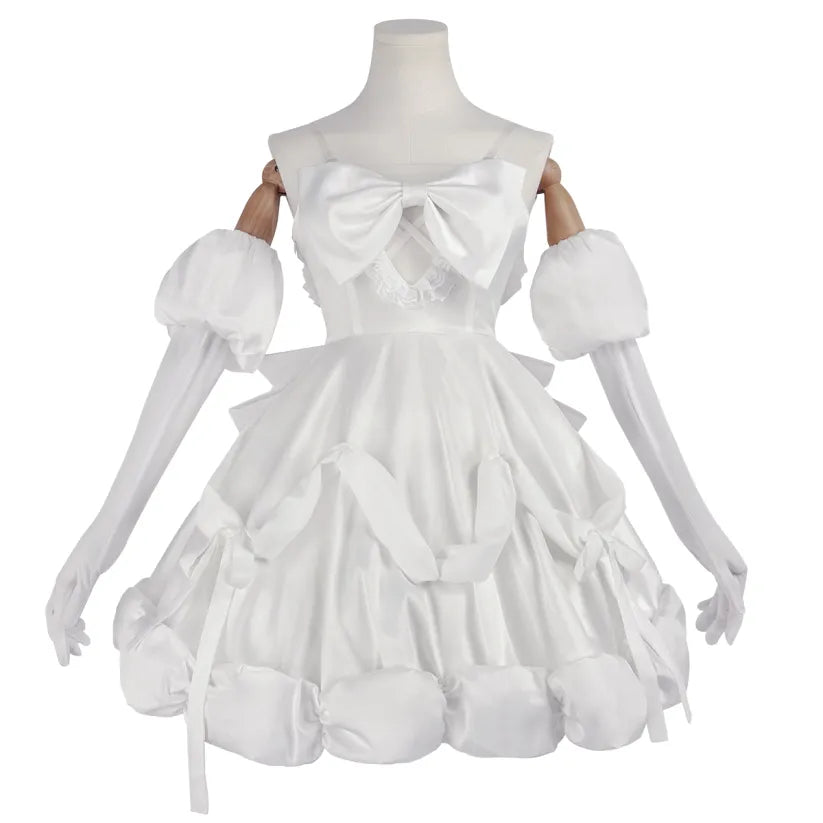 Alien Stage - Sua, Cosplay Full Costume (Kleid, Handschuhe, Kopftuch, transparente Schulterträger, Fliege, Taillenaccessoire)