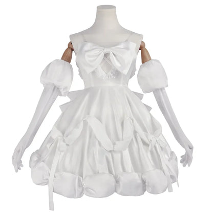 Alien Stage - Sua, Cosplay Full Costume (Kleid, Handschuhe, Kopftuch, transparente Schulterträger, Fliege, Taillenaccessoire)