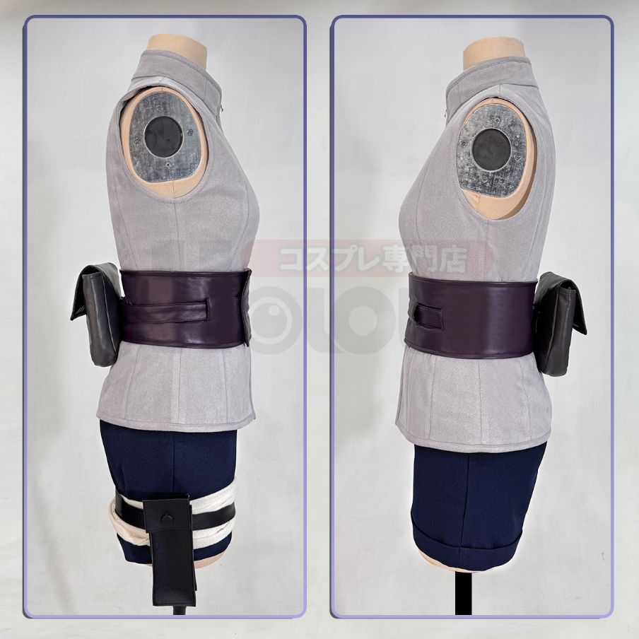 Naruto - Hinata Hyuga, Anime Cosplay Costume Top Shorts Waist Bag