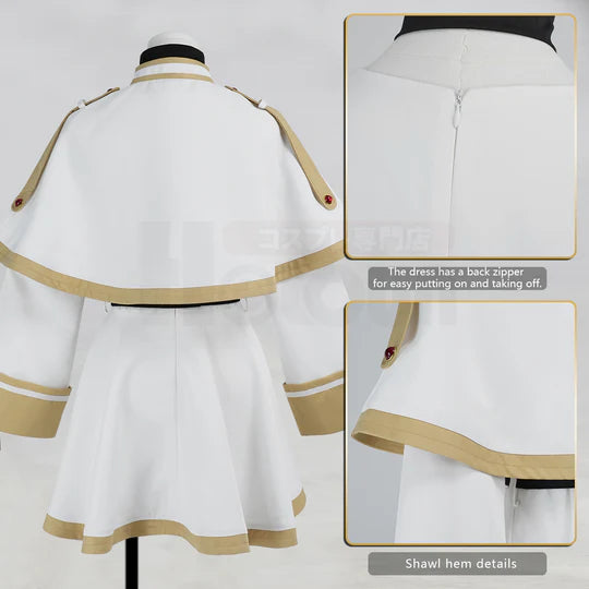 Frieren - Frieren, Cosplay Beyond Journey's End Anime Costume Shawl Cloak Dress with Ears