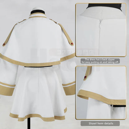 Frieren - Frieren, Cosplay Beyond Journey's End Anime Costume Shawl Cloak Dress with Ears