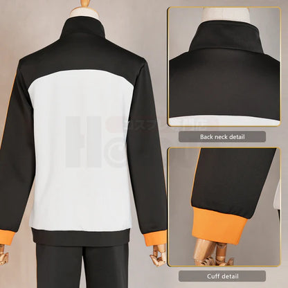 Re:Zero - Natsuki Subaru, Cosplay Costume Embroidery Full Zip Tracksuit Elastic Pants