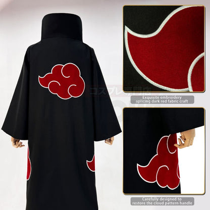 Naruto - Akatsuki Cosplay, Uchiha, Itachi, Sasuke, Pain, Konan, Sasori, Team Cloak Anime Costume Embroidery Hawk