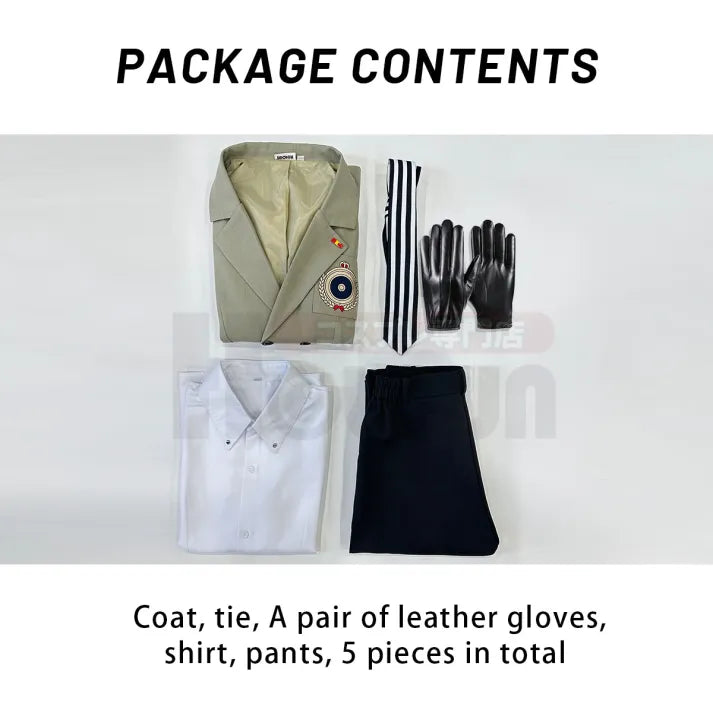Persona 5 - Detective Uniform (Akechi Goro) Cosplay, full costume (Mantel, Krawatte, Handschuhe, Hemd, Hose)