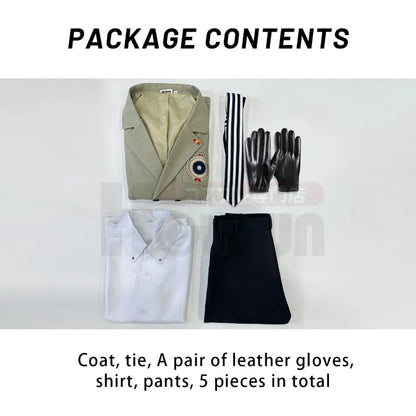 Persona 5 - Detective Uniform (Akechi Goro) Cosplay, full costume (Mantel, Krawatte, Handschuhe, Hemd, Hose)