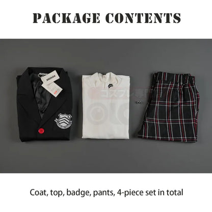 Persona 5 - School Uniform (Ren Amamiya, Joker) Cosplay, full costume (Coat, Top, Badge, Pants)