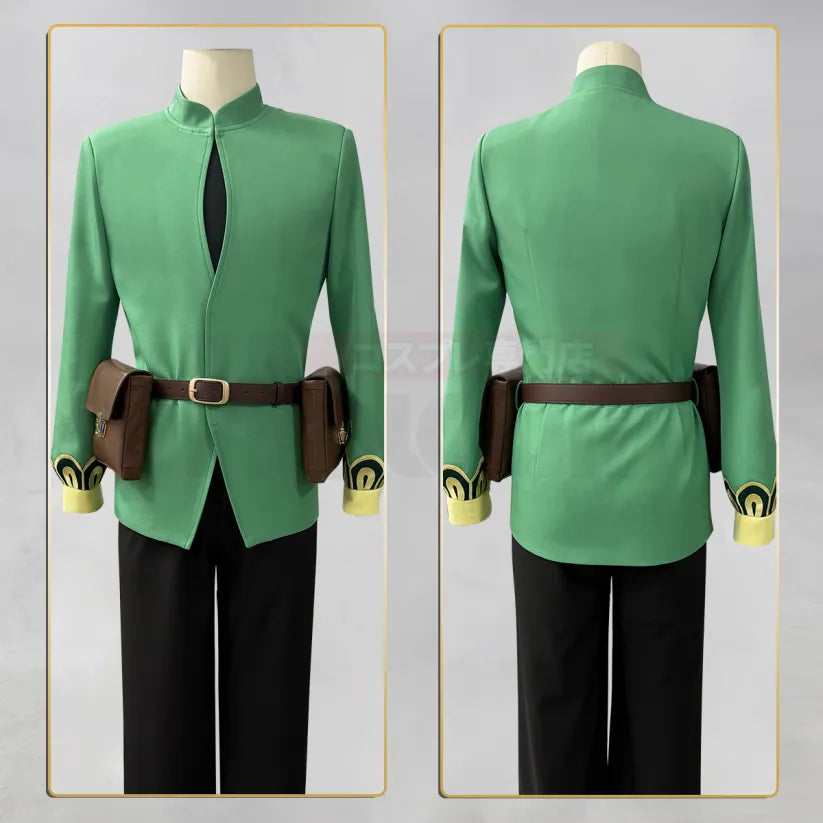 Re:Zero - Otto Suwen, Cosplay full Outfit (Umhang, Mantel, Hose, Oberteil, Hut, Hüfttaschen, Fliege, Gürtel)
