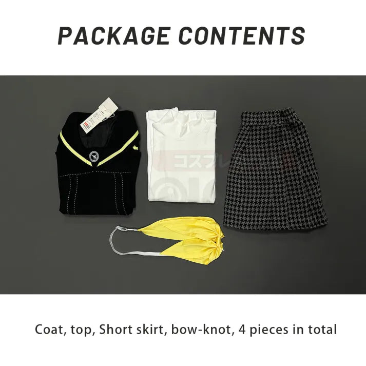 Persona 4 - School Uniform (Kujikawa Rise) Cosplay, full costume (Coat, Top, Skirt, bow-knot)