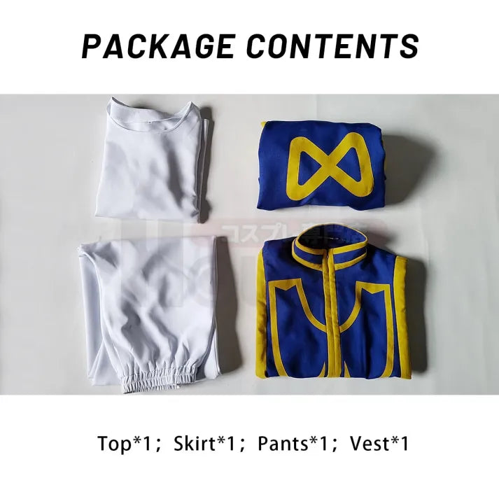 Hunter x Hunter - Kurapika Cosplay, full outfit (Top, Skirt, Pants, Vest)