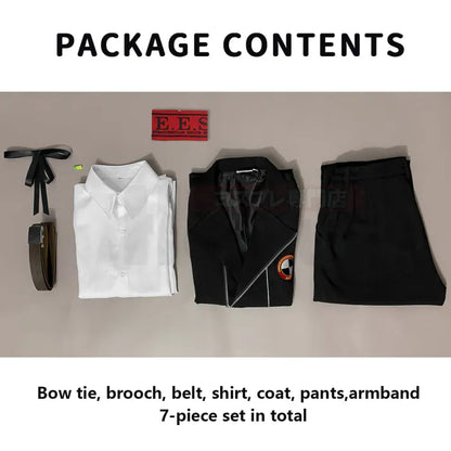 Persona 3 - Gekkoukan High School Uniform (Makoto Yuki) Cosplay, full costume (Bow tie, brooch, shirt, coat, pants, armband)