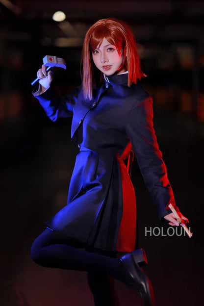 Jujutsu Kaisen - Kugisaki Nobara, Cosplay Costume Jacket Skirt Rose Net Synthetic