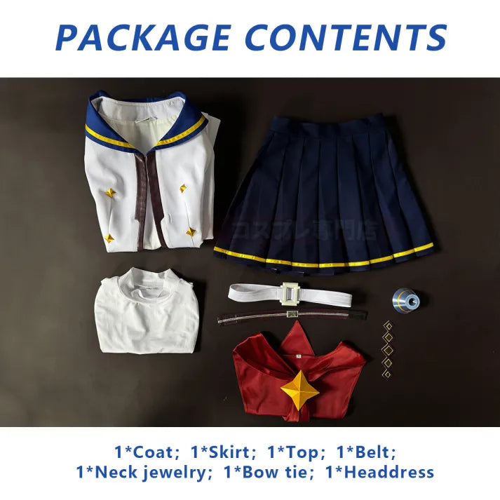Umamusume - Oguri Cap Cosplay, full outfit (Coat, Skirt, Top, Belt, Neck jewelry, Bow tie, Headdress)