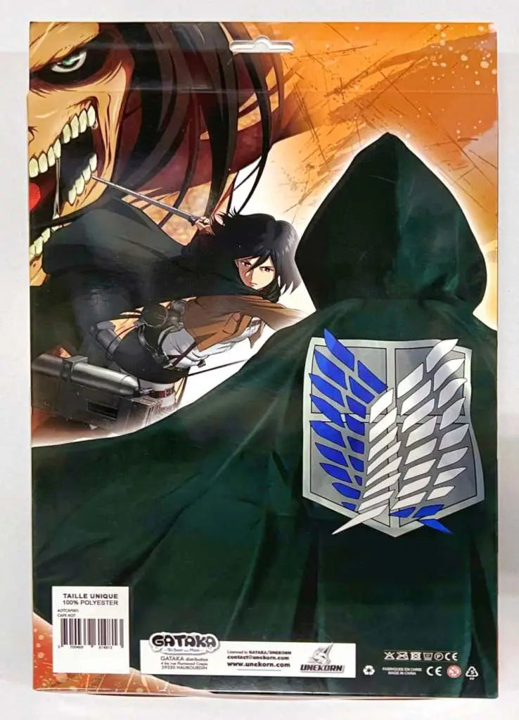 Attack on Titan - Training Corps cloak, Official Green Cape In Cardboard Box