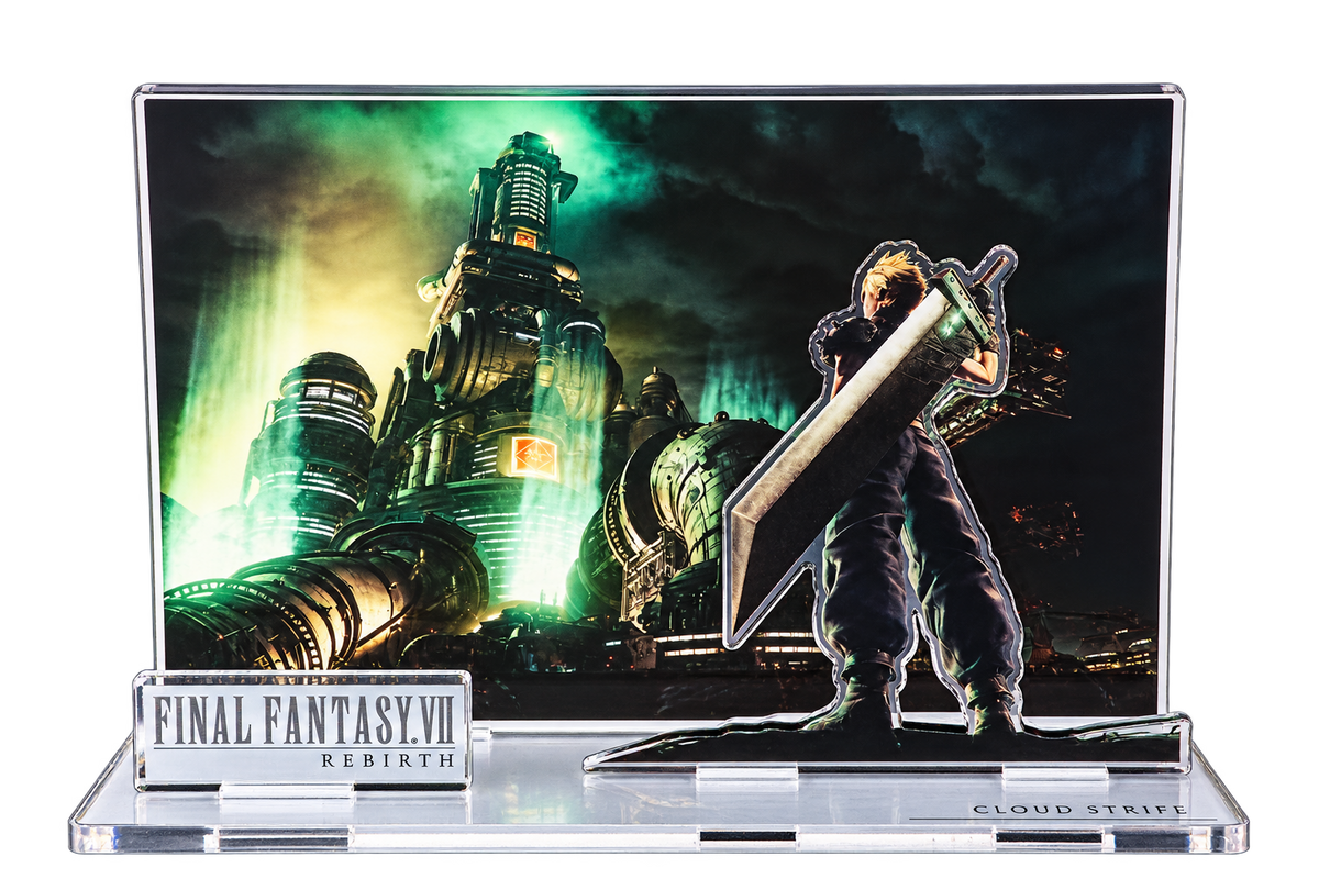 Final Fantasy VII Rebirth - Cloud, Acrylic Diorama Key Art 28 cm