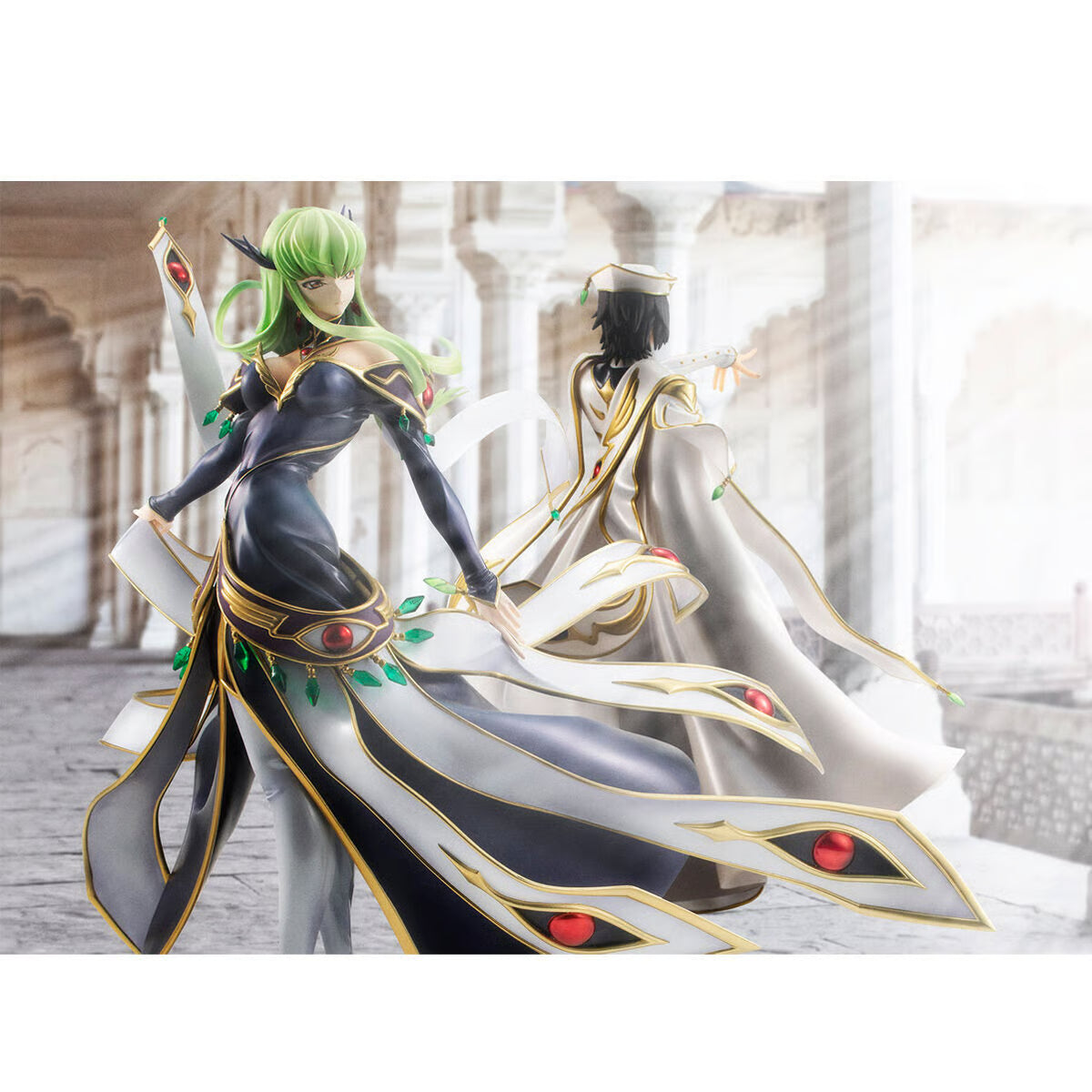Code Geass - Lelouch Lamperouge & C.C., G.E.M. Set Statue, Britannia Costume PVC 23 cm
