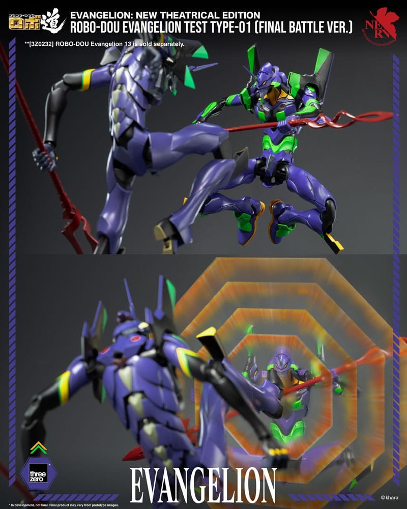 Neon Genesis Evangelion - Unit-01, New Theatrical Edition Robo-Dou Action Figure Evangelion Final Battle Version 25 cm