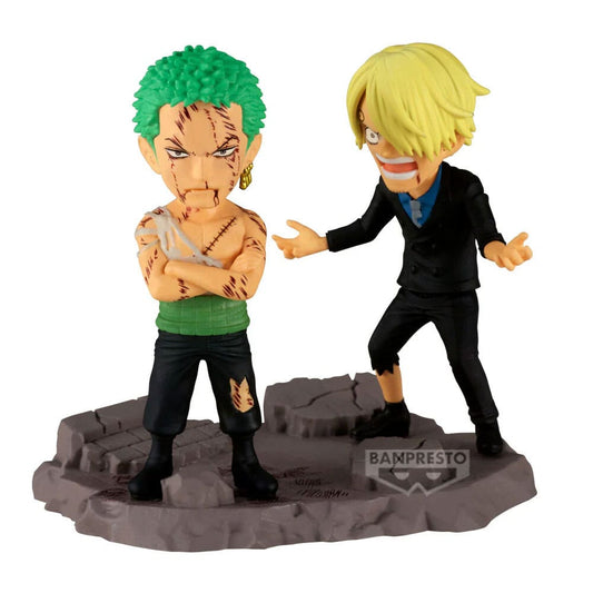 One Piece - Roronoa Zoro & Sanji WCF Log Stories PVC Statue 8 cm