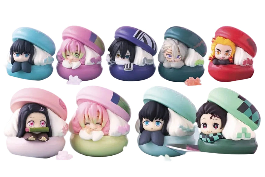 Demon Slayer - 1 Blind Pack, Gashapon Minifiguren 4 cm Chara Macaron