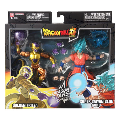 Dragon Ball Super - Golden Frieza vs Super Saiyan Blue Goku, Dragon Stars Actionfiguren 2er-Pack Battle Pack: 17 cm