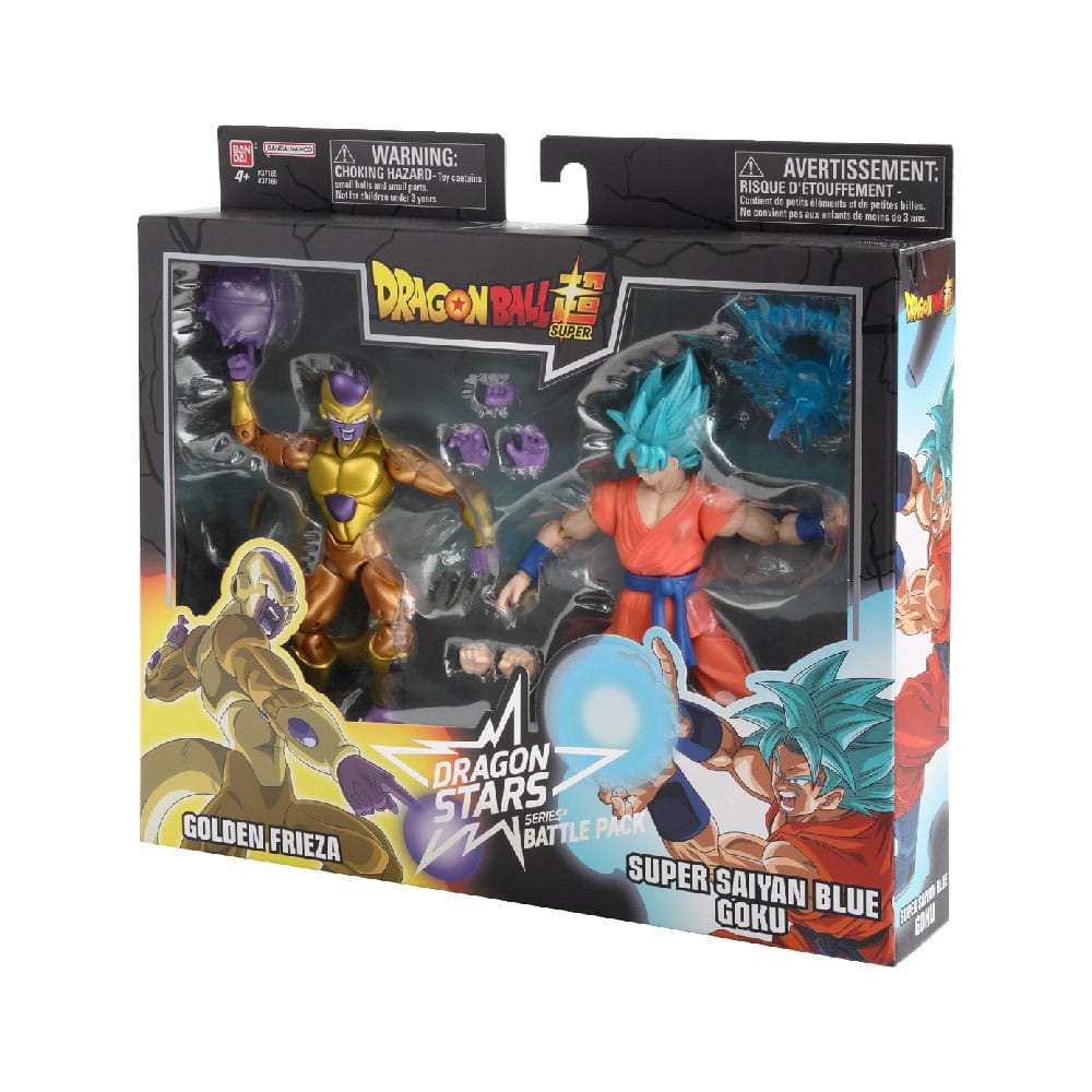 Dragon Ball Super - Golden Frieza vs Super Saiyan Blue Goku, Dragon Stars Actionfiguren 2er-Pack Battle Pack: 17 cm