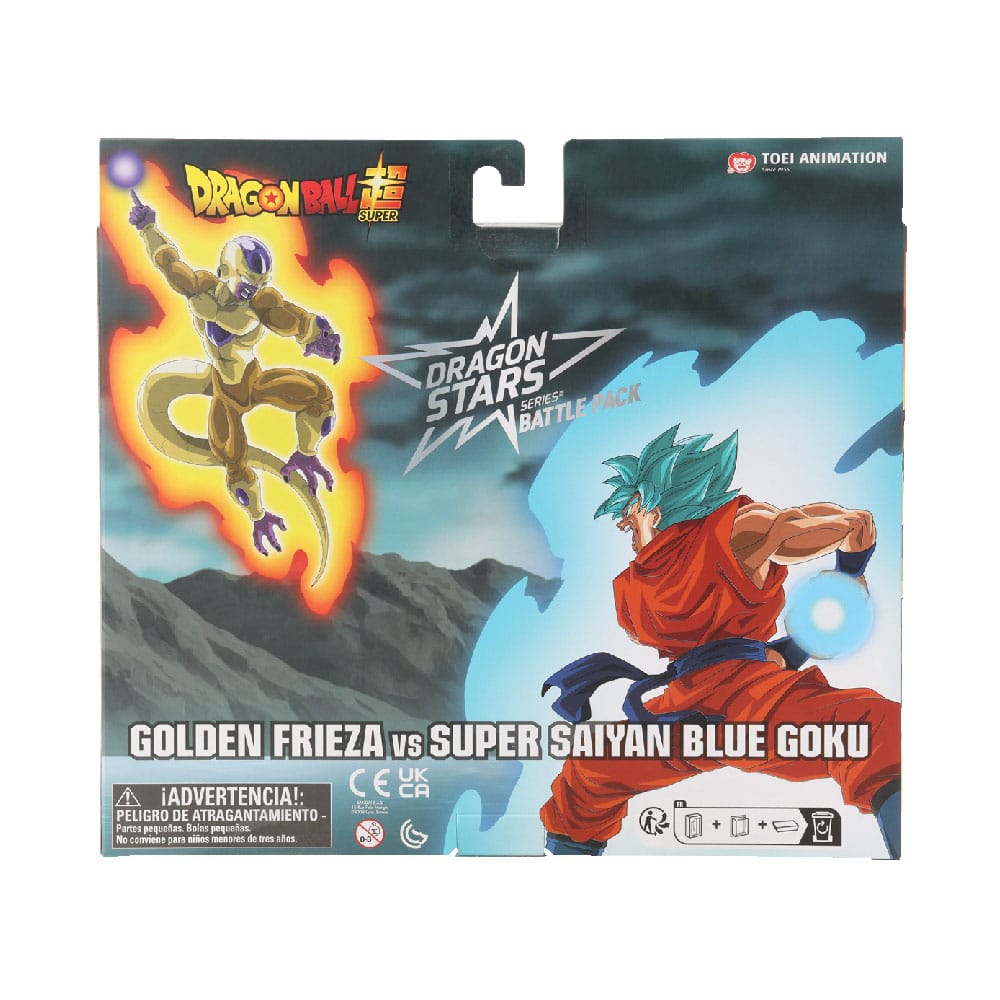 Dragon Ball Super - Golden Frieza vs Super Saiyan Blue Goku, Dragon Stars Actionfiguren 2er-Pack Battle Pack: 17 cm
