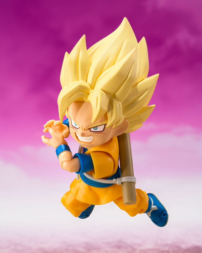 Dragon Ball - Super Saiyan Son Goku, S.H.Figuarts Actionfigur (mini) Daima 8 cm