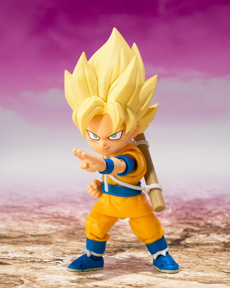 Dragon Ball - Super Saiyan Son Goku, S.H.Figuarts Actionfigur (mini) Daima 8 cm