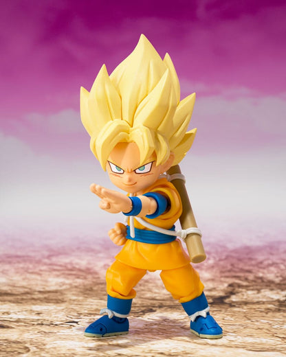 Dragon Ball - Super Saiyan Son Goku, S.H.Figuarts Actionfigur (mini) Daima 8 cm