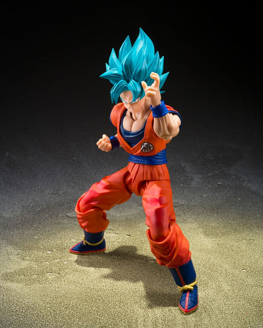 Dragon Ball Super - Super Saiyan (Blue) God Super Saiyan Son Goku, S.H.Figuarts Action Figure (Blue power transcending Limits) 15 cm
