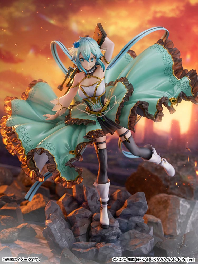 Sword Art Online - Sinon, Crystal Dress Ver. SHIBUYA SCRAMBLE FIGURE PVC Statue 1/7 29 cm
