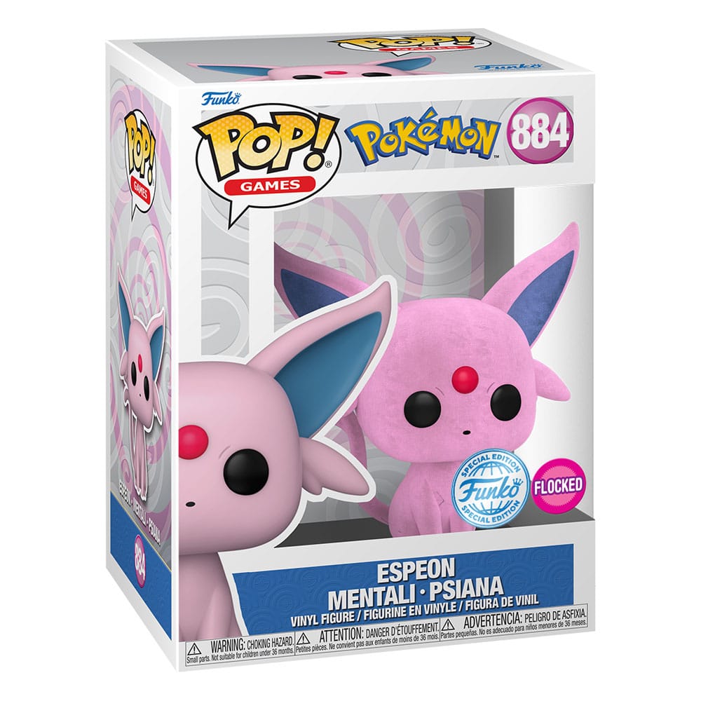 Pokémon - Espeon, POP! Games Vinyl Figure Flocked 9 cm