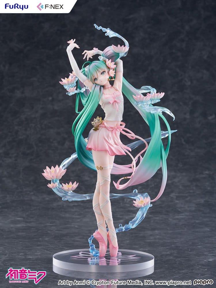 Hatsune Miku - Miku, F:NEX PVC Statue 1/7 Water Lily Ver. 27 cm