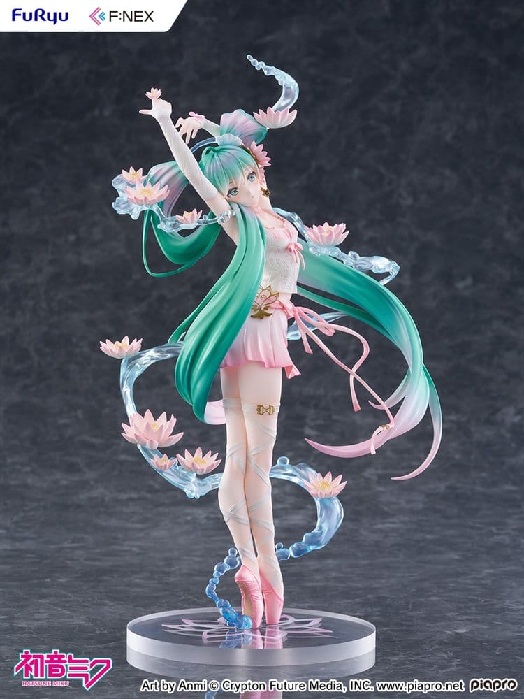Hatsune Miku - Miku, F:NEX PVC Statue 1/7 Water Lily Ver. 27 cm