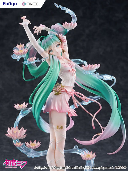 Hatsune Miku - Miku, F:NEX PVC Statue 1/7 Water Lily Ver. 27 cm