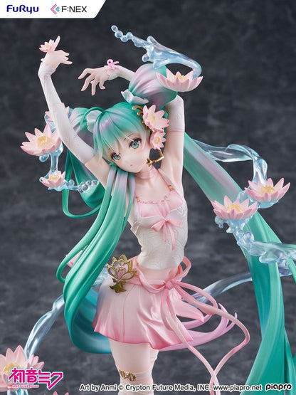 Hatsune Miku - Miku, F:NEX PVC Statue 1/7 Water Lily Ver. 27 cm