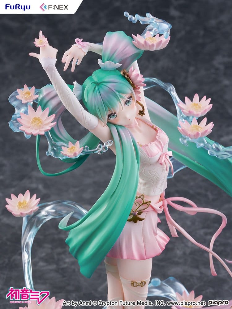 Hatsune Miku - Miku, F:NEX PVC Statue 1/7 Water Lily Ver. 27 cm